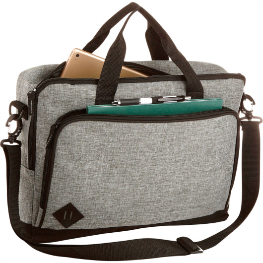 Graphite 15 Inch Computer Briefcases Open 3